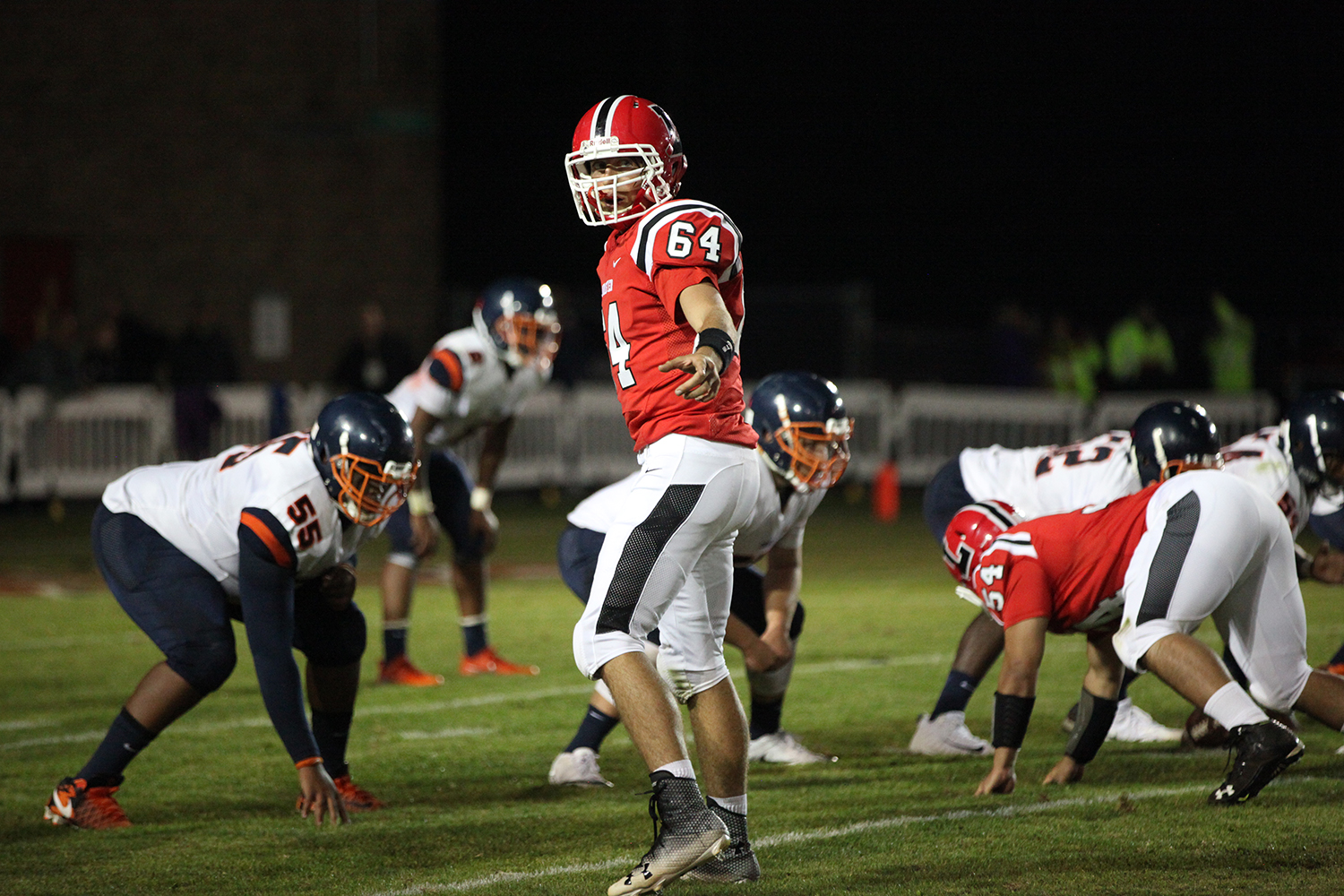 The Lancaster Defense calling signals Lancaster Legends Football 09.01.17 Lancaster vs Bennett