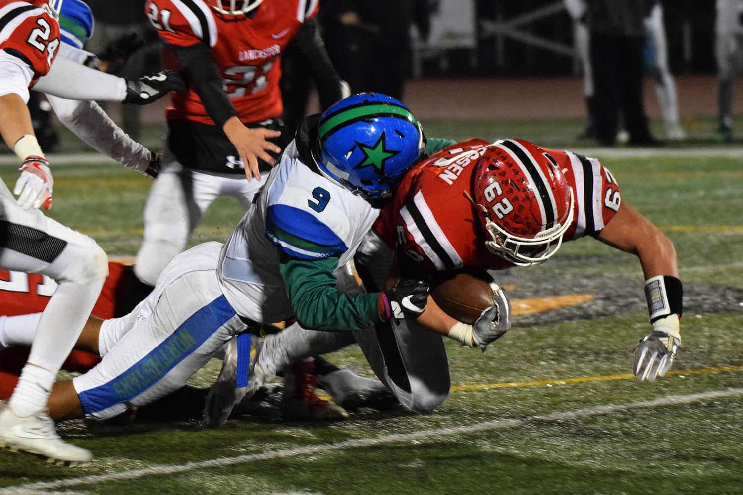 Getting the ball across the goalline! Lancaster Legends Varsity Football 11.18.17 vs Cicero-North Syracuse