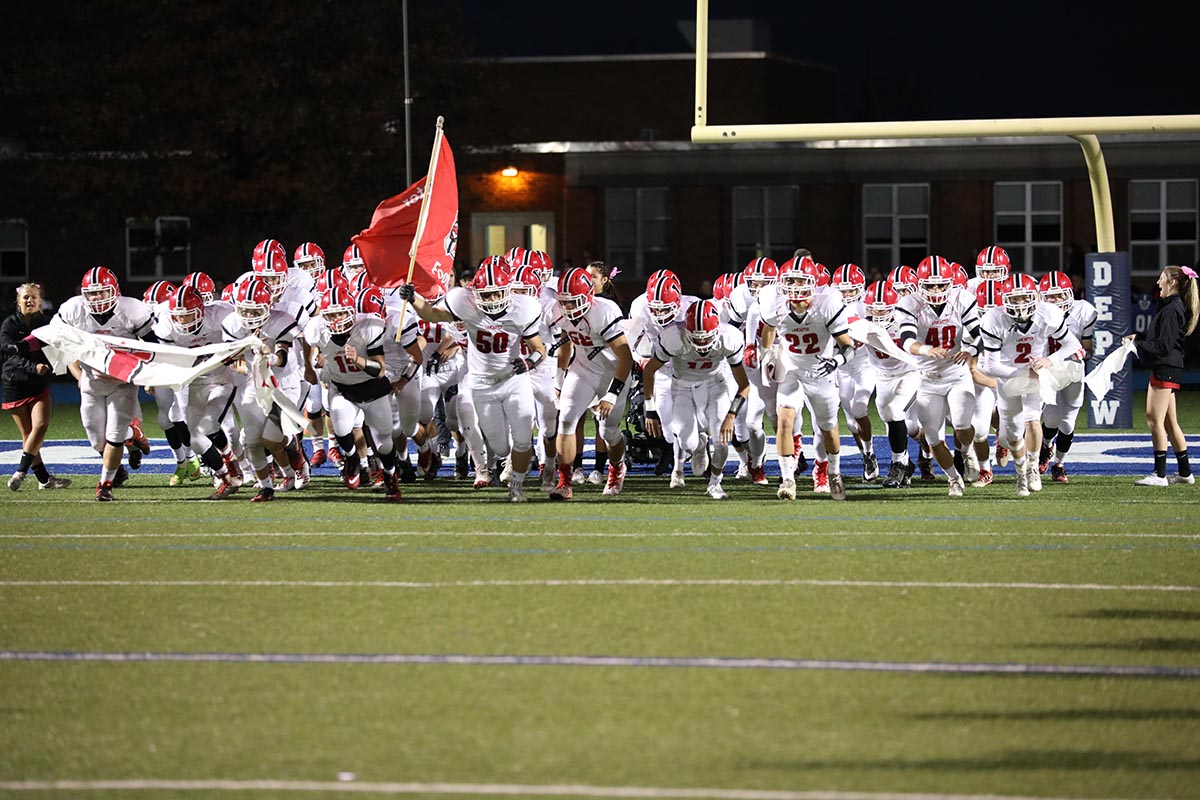 The Lancaster Team getting announced Lancaster Legends Football 10.13.17 Lancaster vs Depew