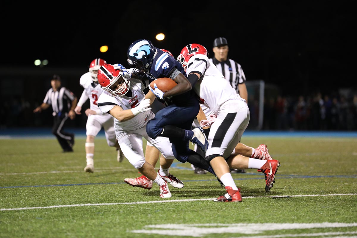 Legends making the tackle Lancaster Legends Football 10.13.17 Lancaster vs Depew