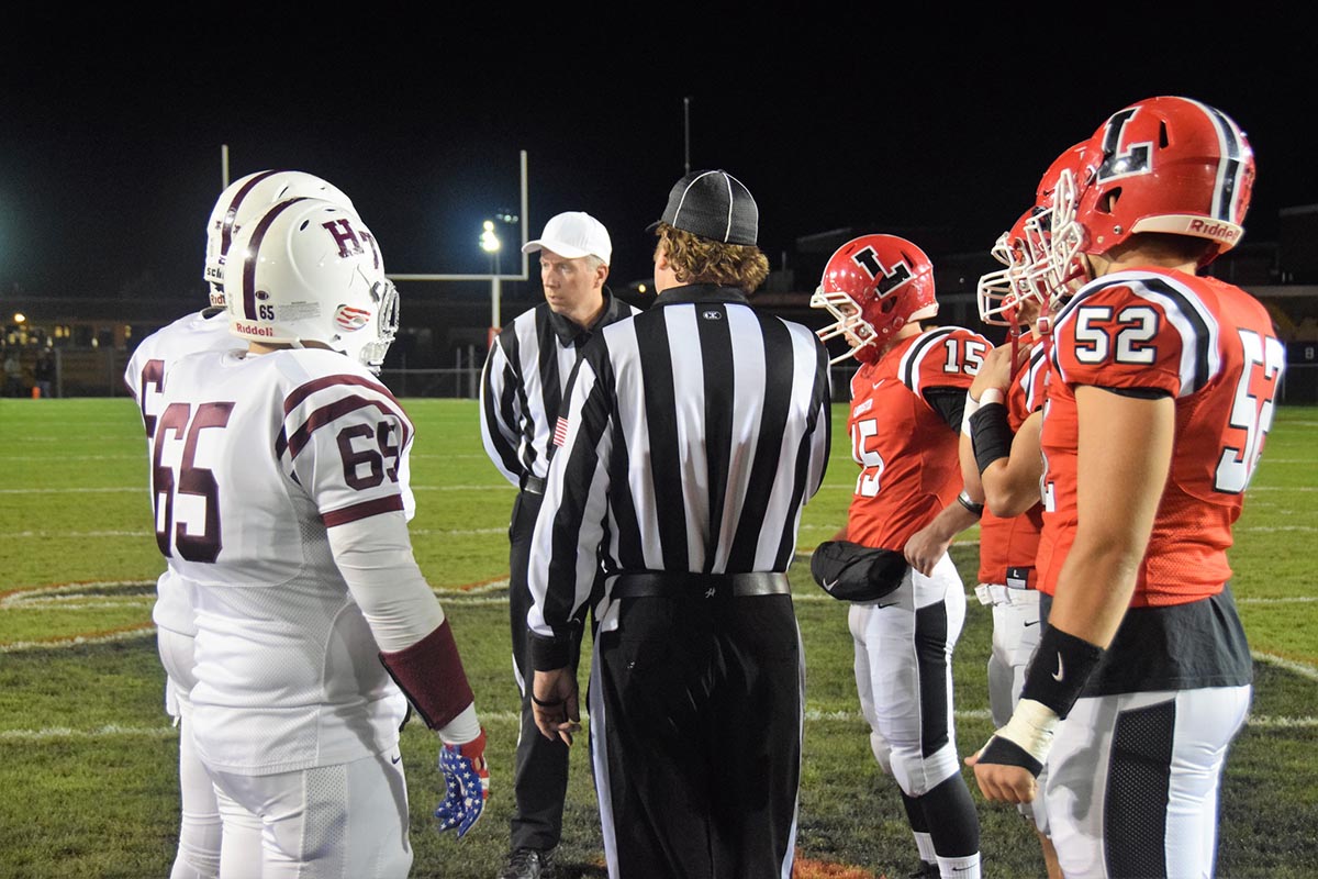 Coin Toss Lancaster Legends Varsity Football vs Hutch Tech Engineers 10.20.17