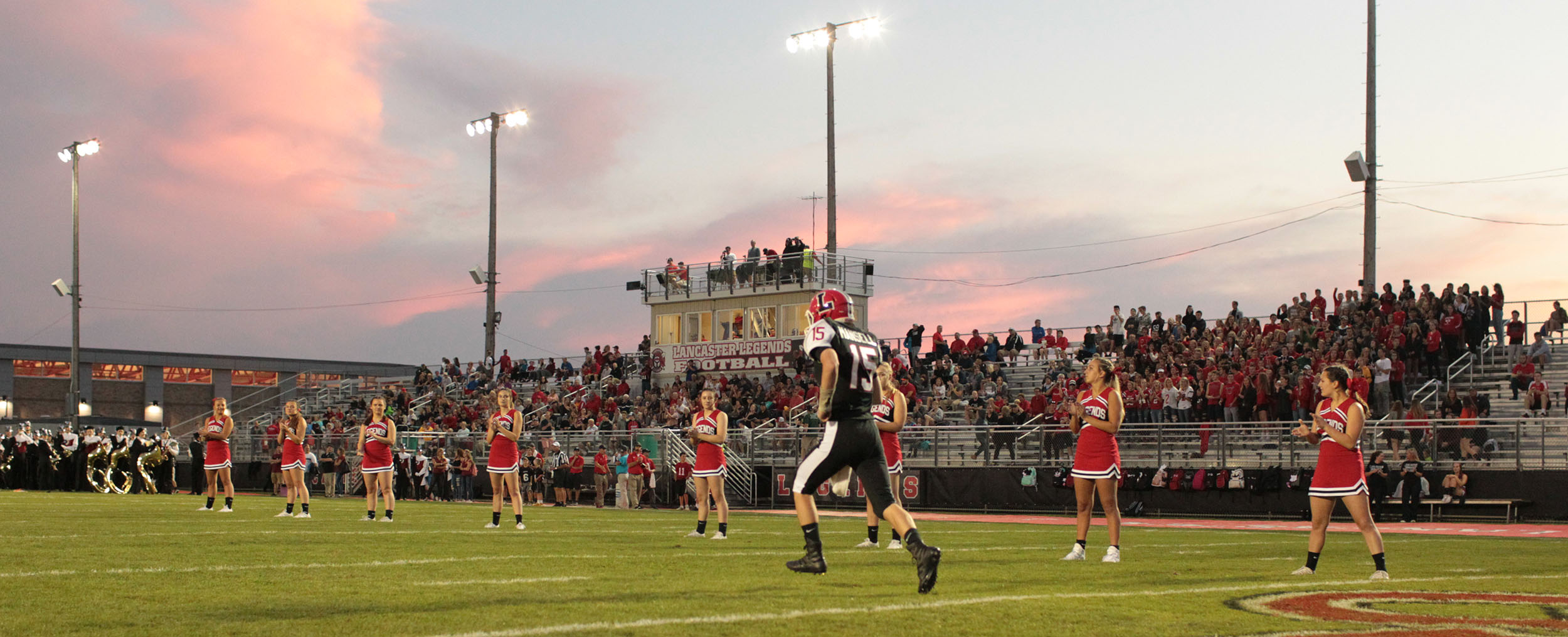 Mansell hitting the field before the Clarence game