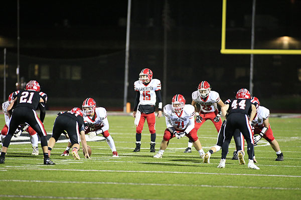 Lancaster QB looking over the field