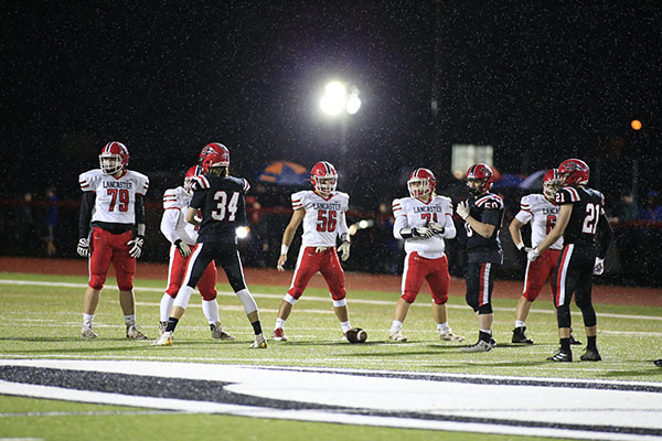 Offensive line ready for the play