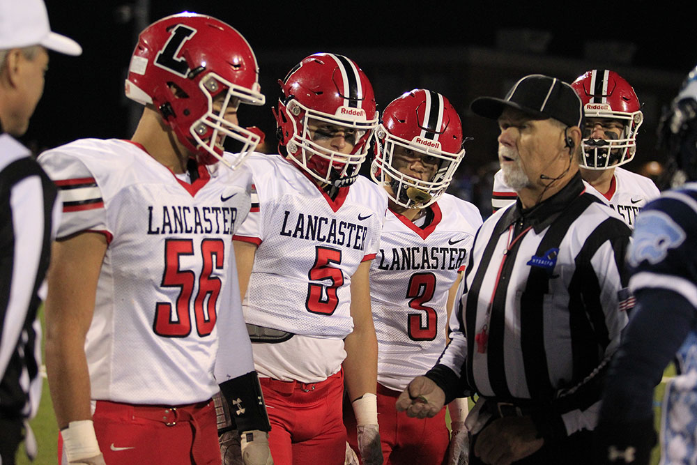 Captains at midfield for the coin toss