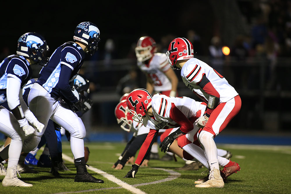 Lancaster defense lined up ready for the play