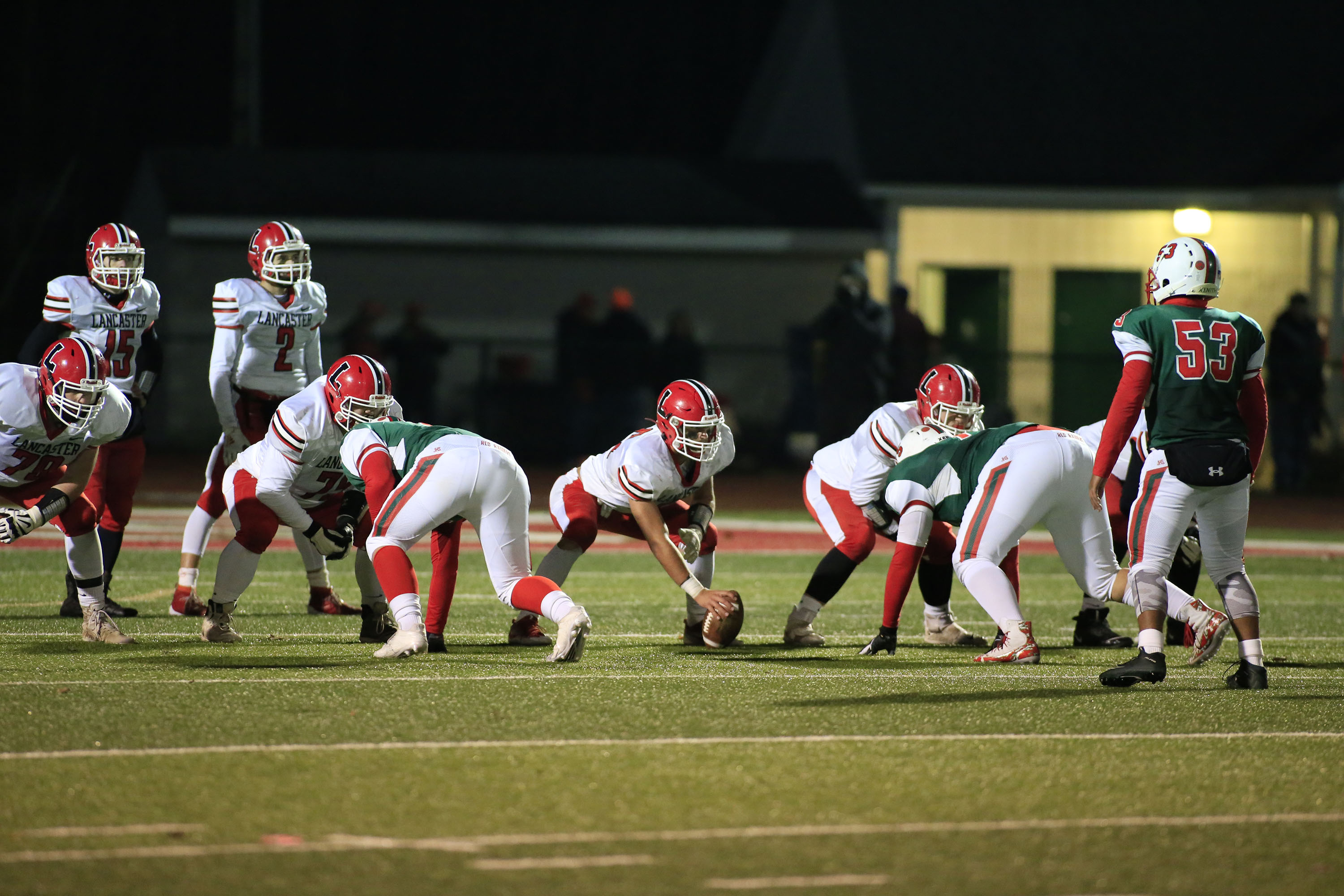 Lancaster vs Jamestown Red Raiders Playoffs 2019 Legends Offense Lined Up!