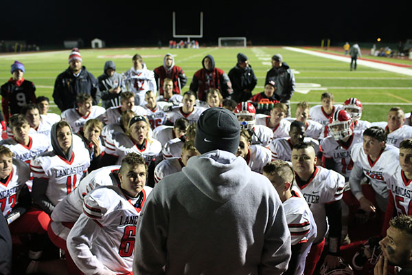 Lancaster huddle after the game