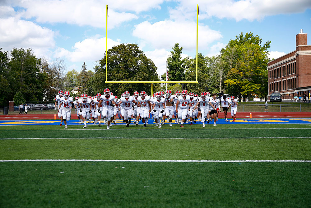 Lancaster vs Lockport Lions Team 102 Taking the Field