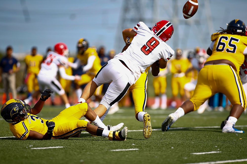 Lancaster vs Niagara Falls Sack and Fumble