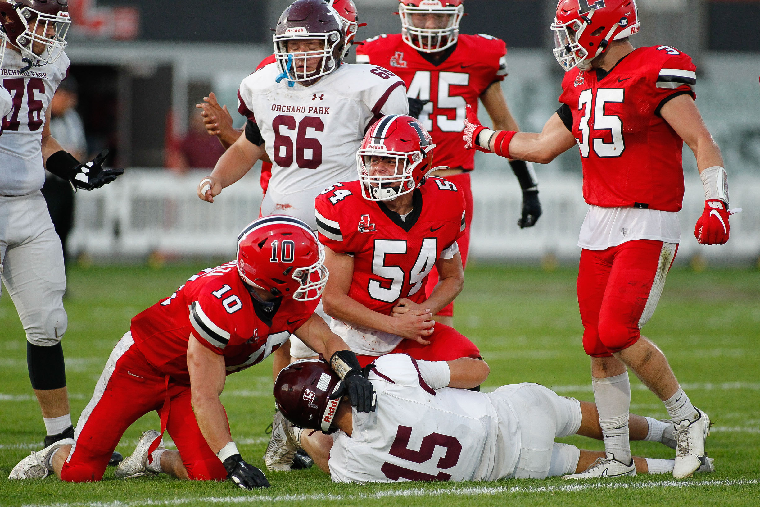 Lancaster vs Orchard Park Tackle!