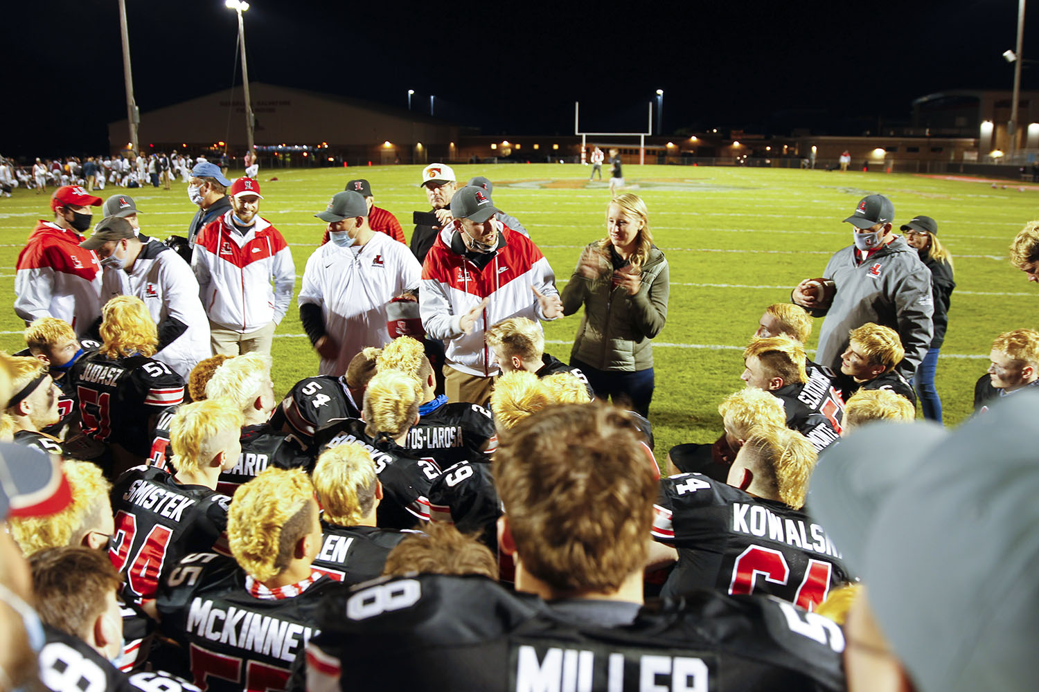 Lancaster vs Orchard Park Coaches Speaking to the squad!