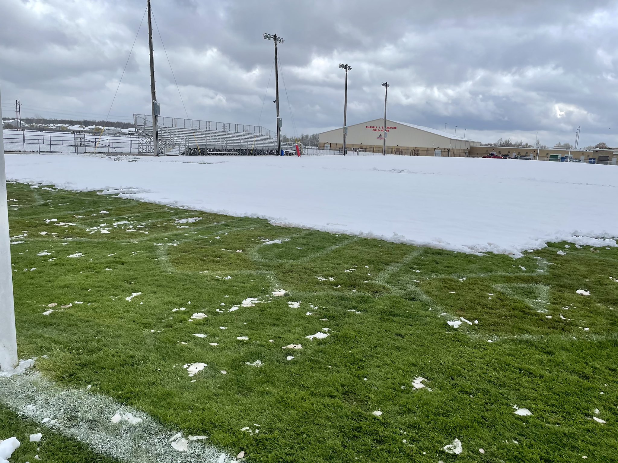 Snow Day at Foyle-Kling Field April 21st 2021