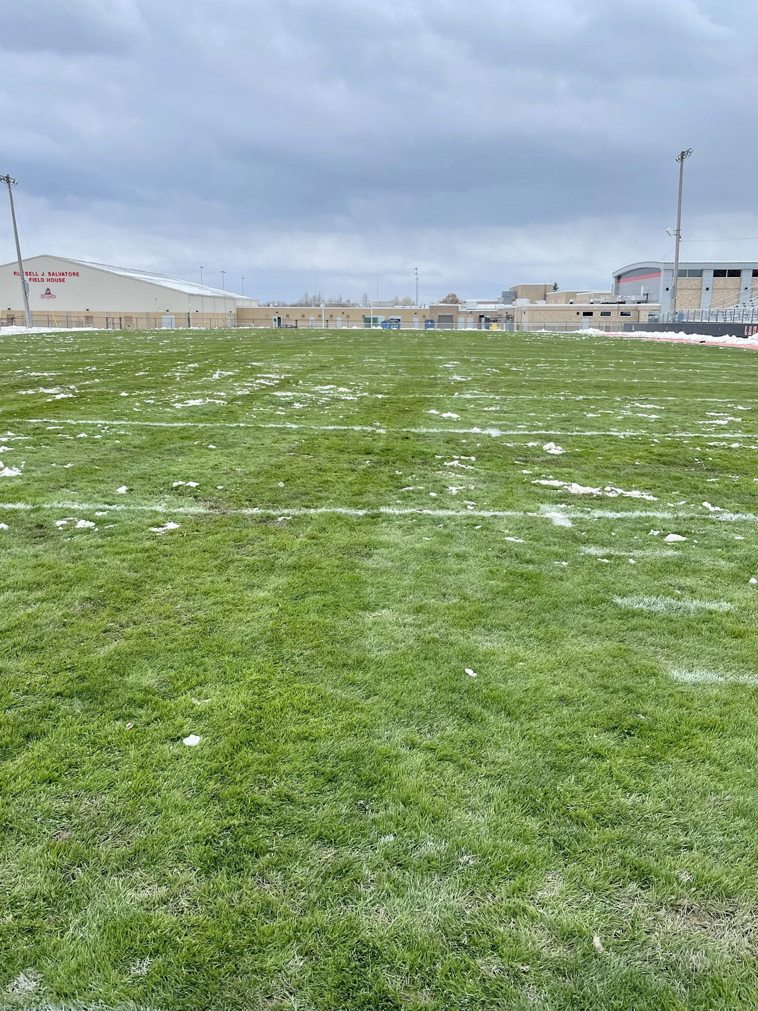 Snow Day at Foyle-Kling Field April 21st 2021