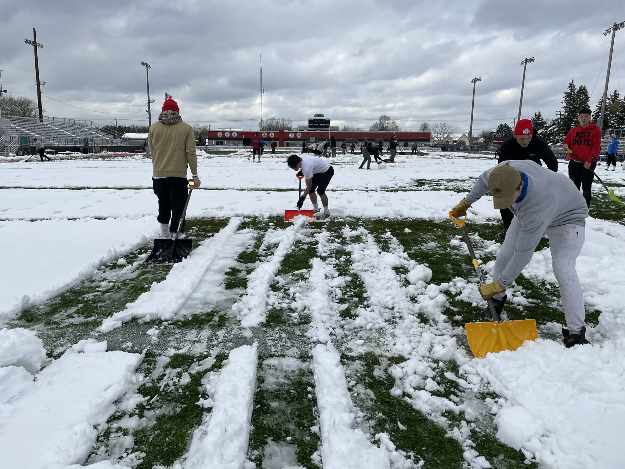 Snow Day at Foyle-Kling Field April 21st 2021