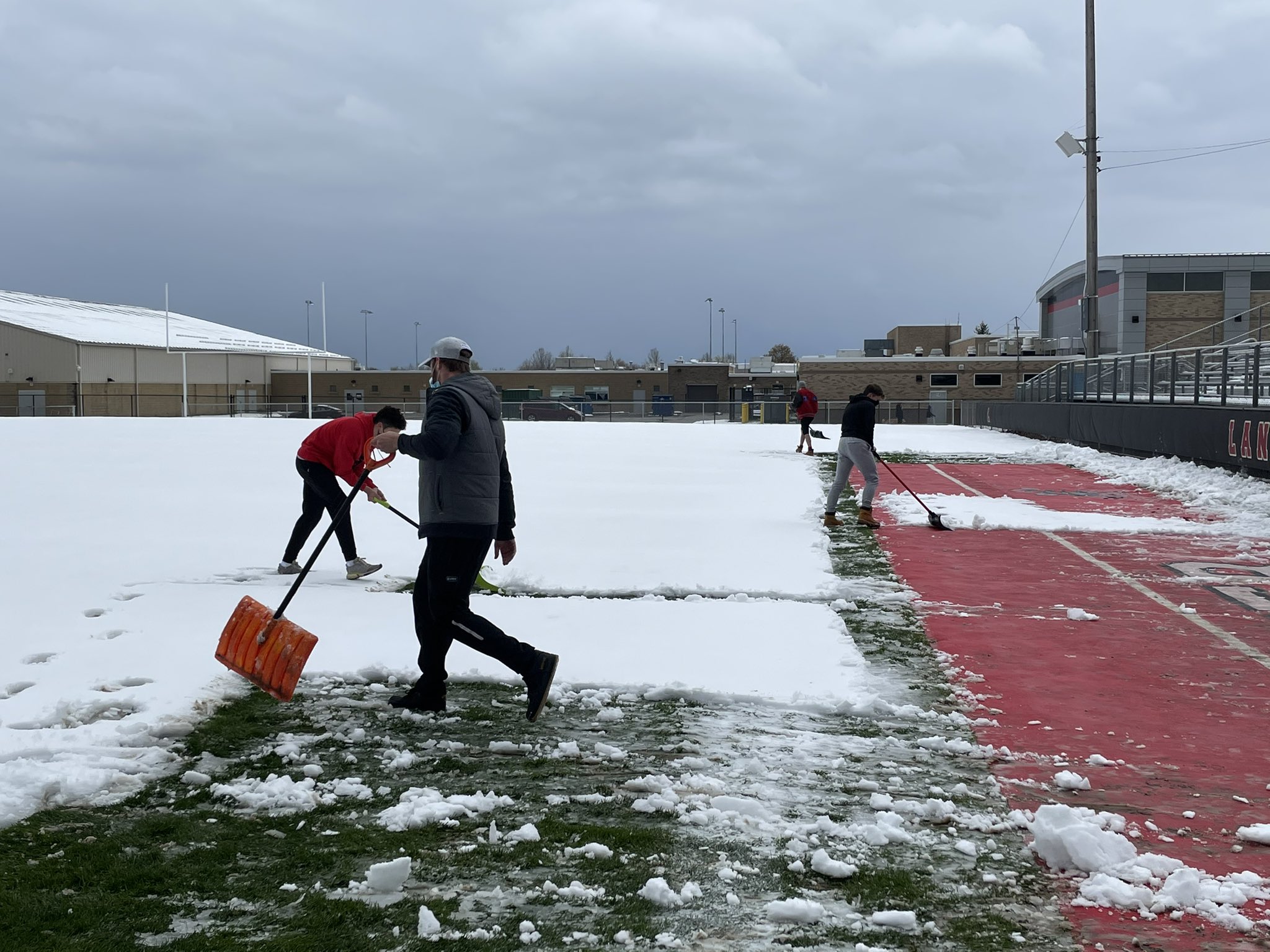 Snow Day at Foyle-Kling Field April 21st 2021