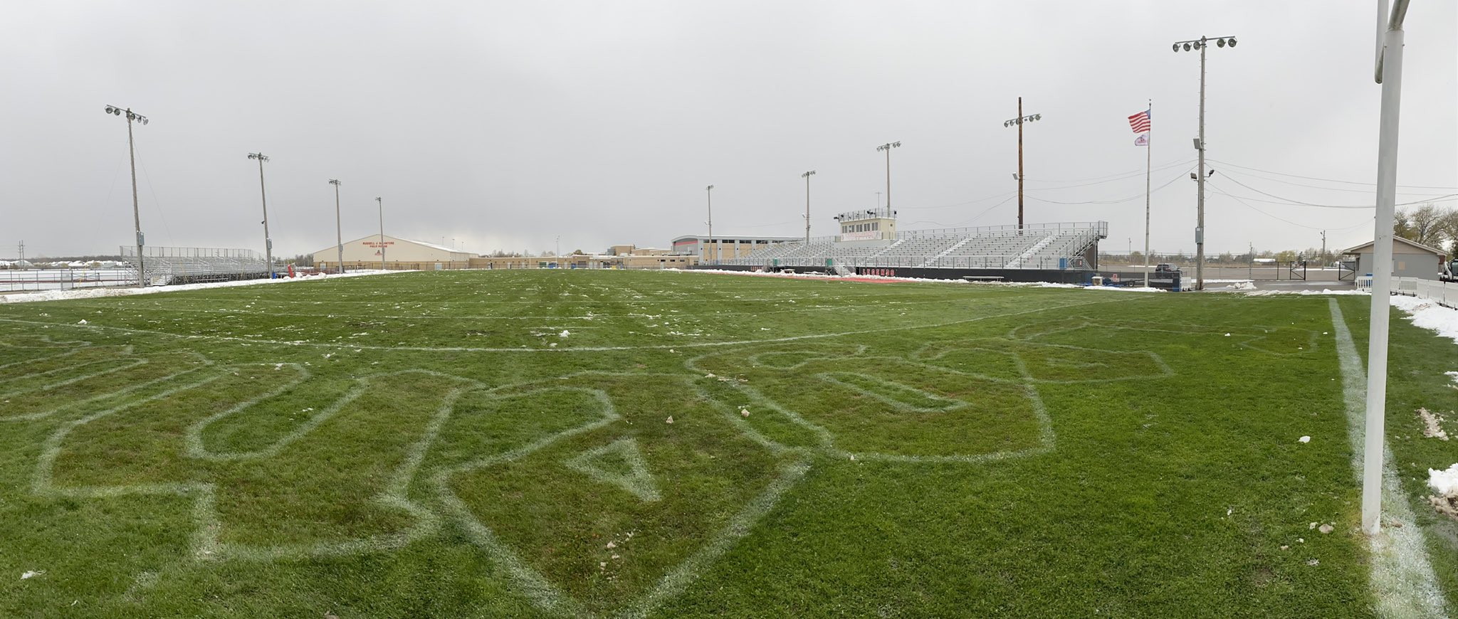 Snow Day at Foyle-Kling Field April 21st 2021