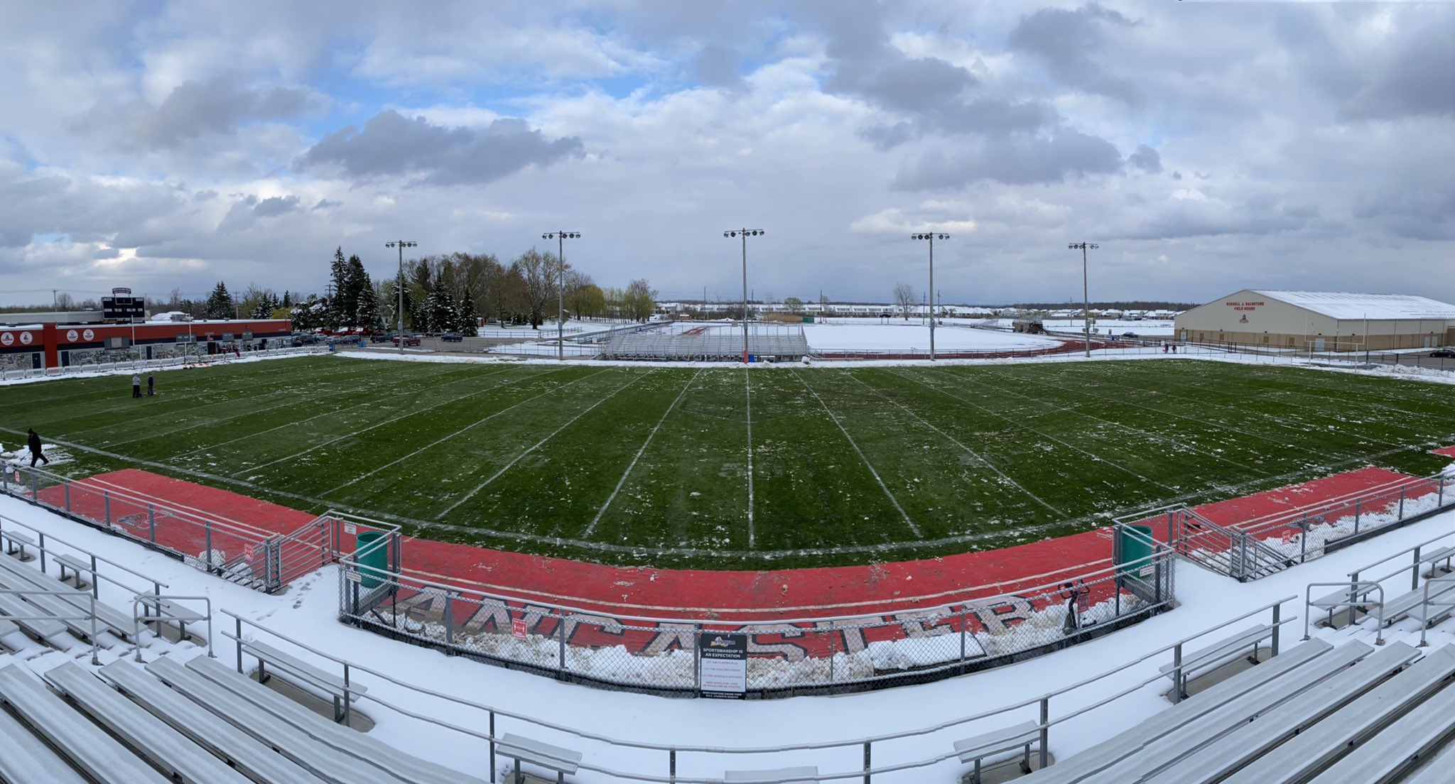 Snow removal efforts at Foyle-Kling Field