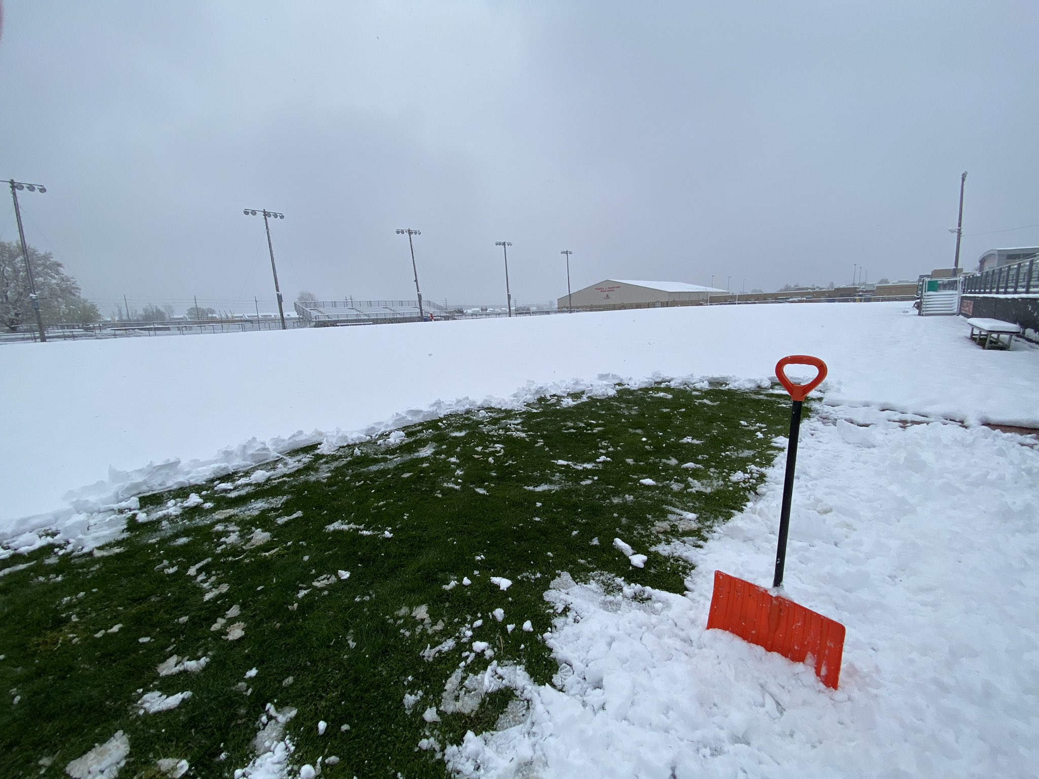 Snow Day at Foyle-Kling Field April 21st 2021