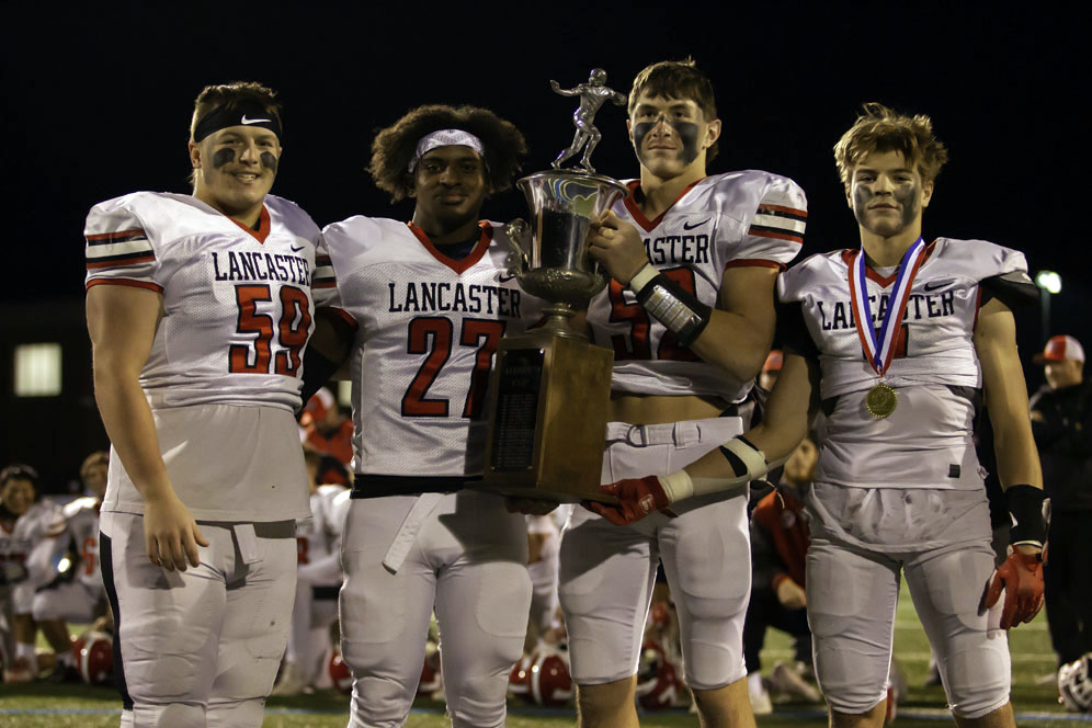 Lancaster vs Depew - Captains with the Trophy