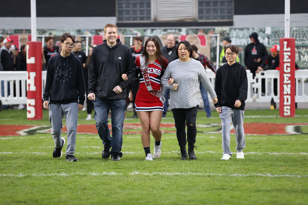 Lancaster Cheerleader and Family