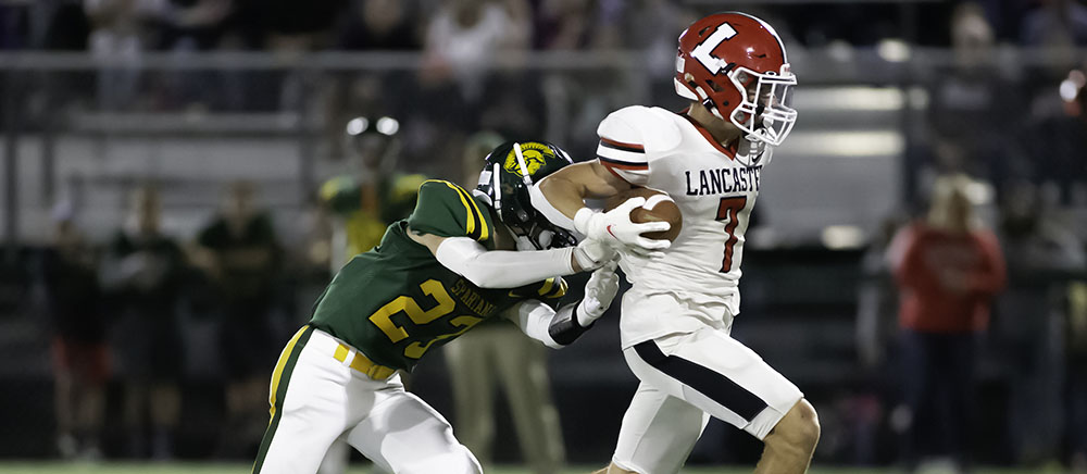 Lancaster Legends Running Back pulling away