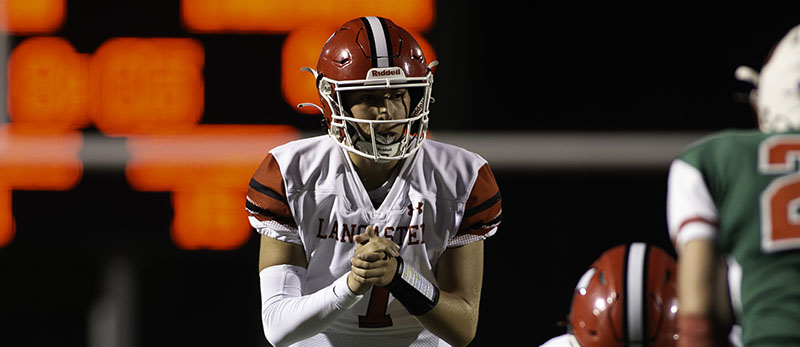 QB Alex Krupa about to run a play against Jamestown