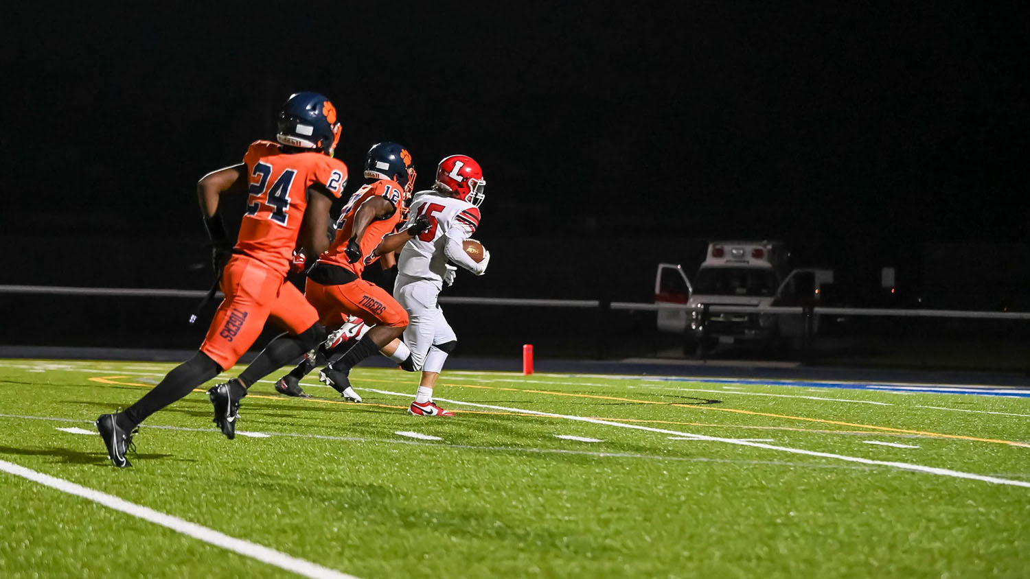 Hartwig taking the ball to the endzone