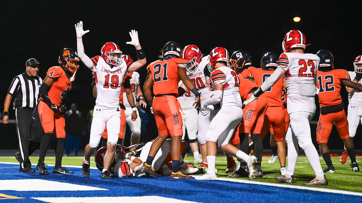 Lancaster scores a touchdown