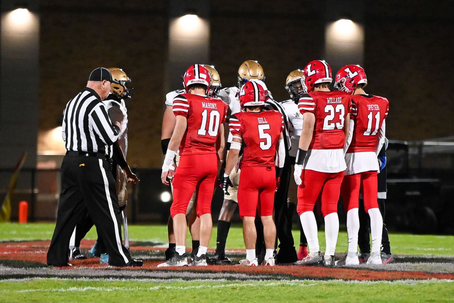 Captains for Lancaster and Canisius at the coin toss