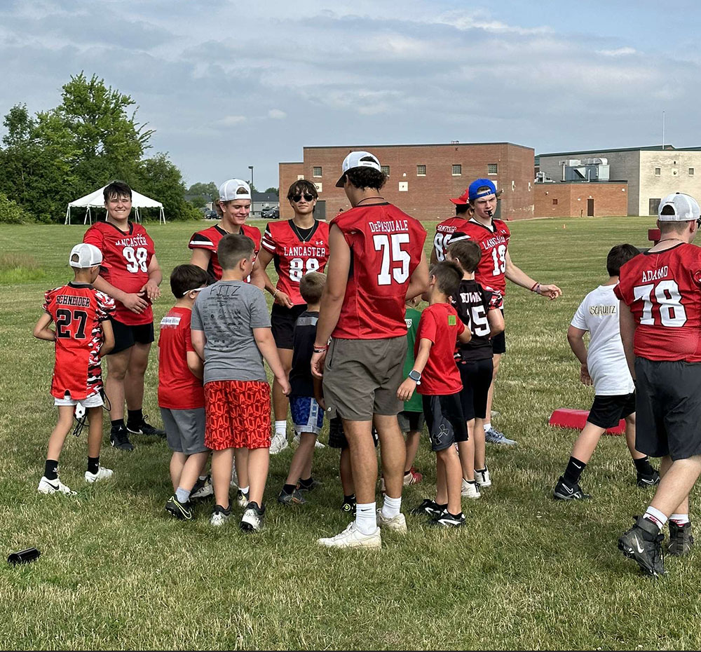 Huddle with the campers to end the drill