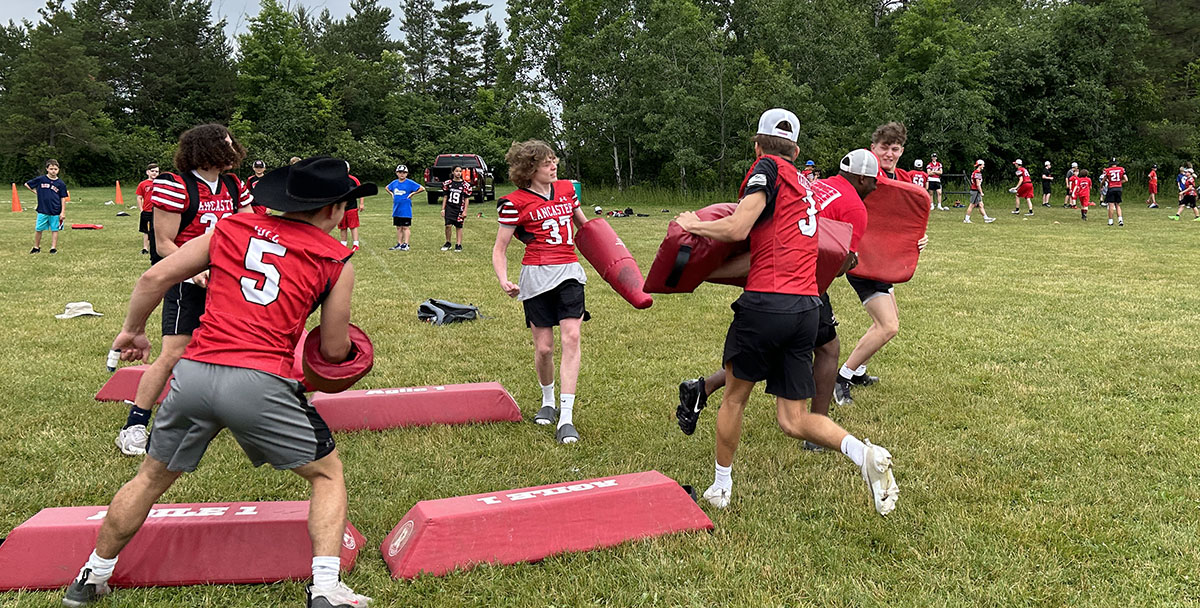 Coach running the drill