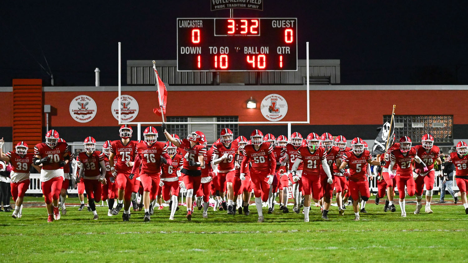 Lancaster Football hitting the field