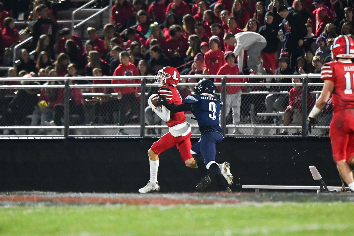 Lancaster WR catches a long pass