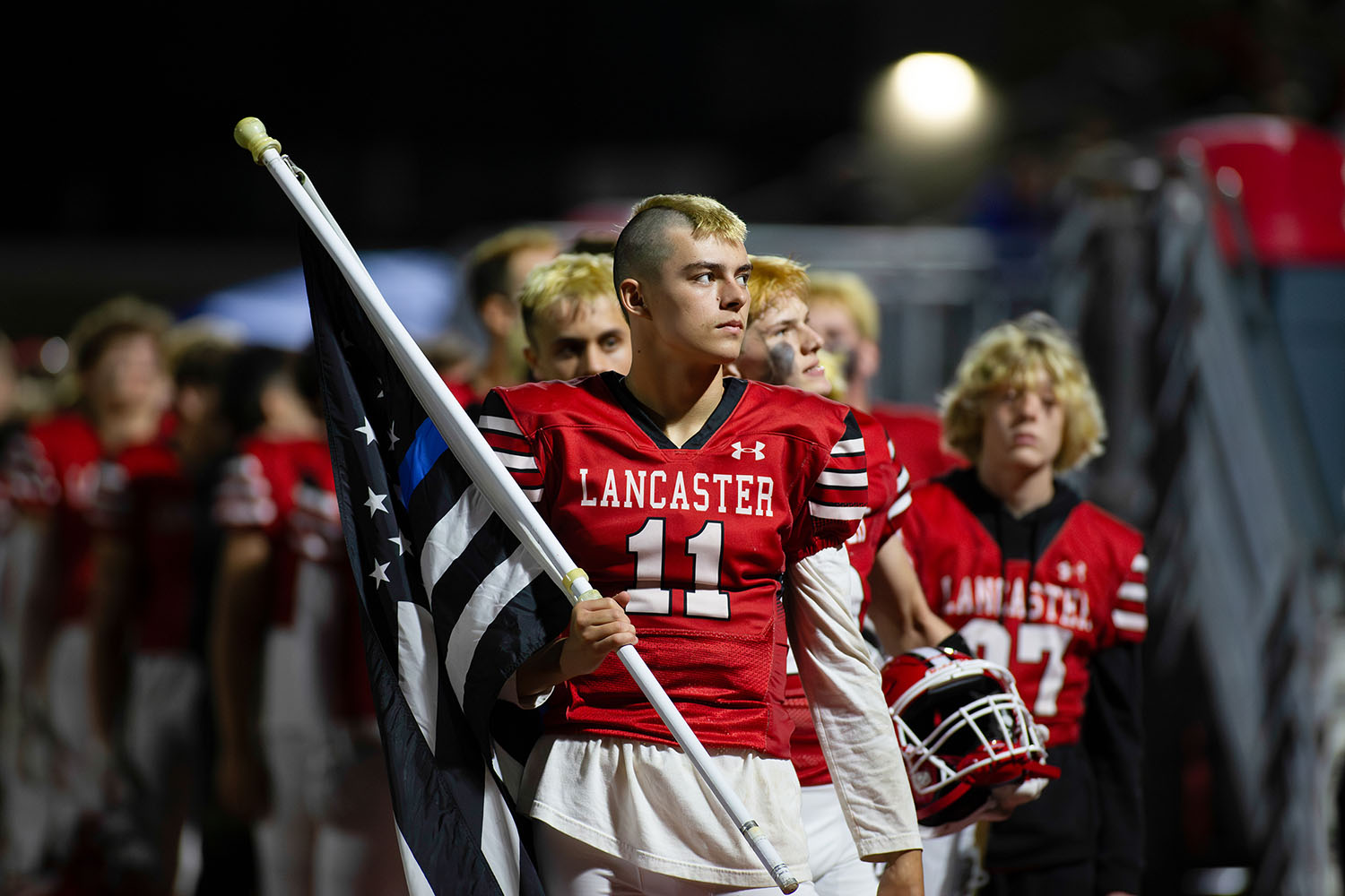 Lancaster during the National Anthem