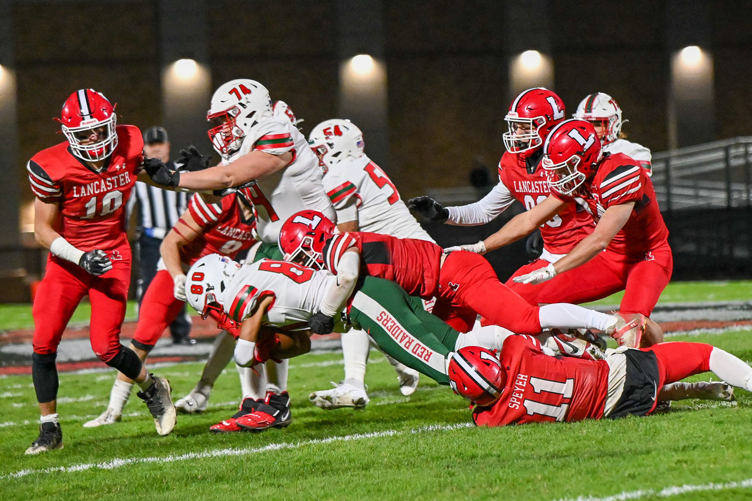 Legends making the tackle against Jamestown