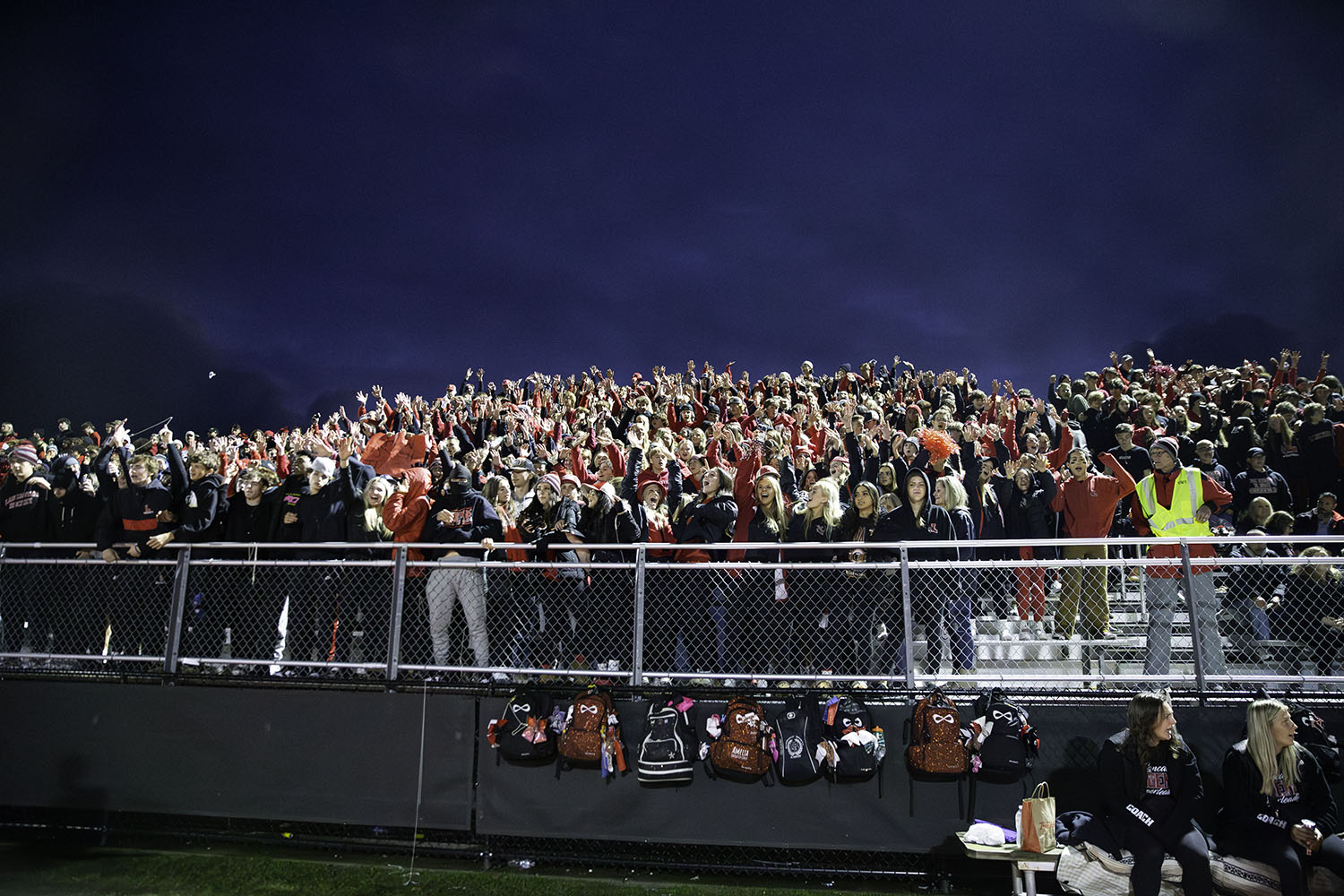 Lancaster Legends Football fans during the Depew game