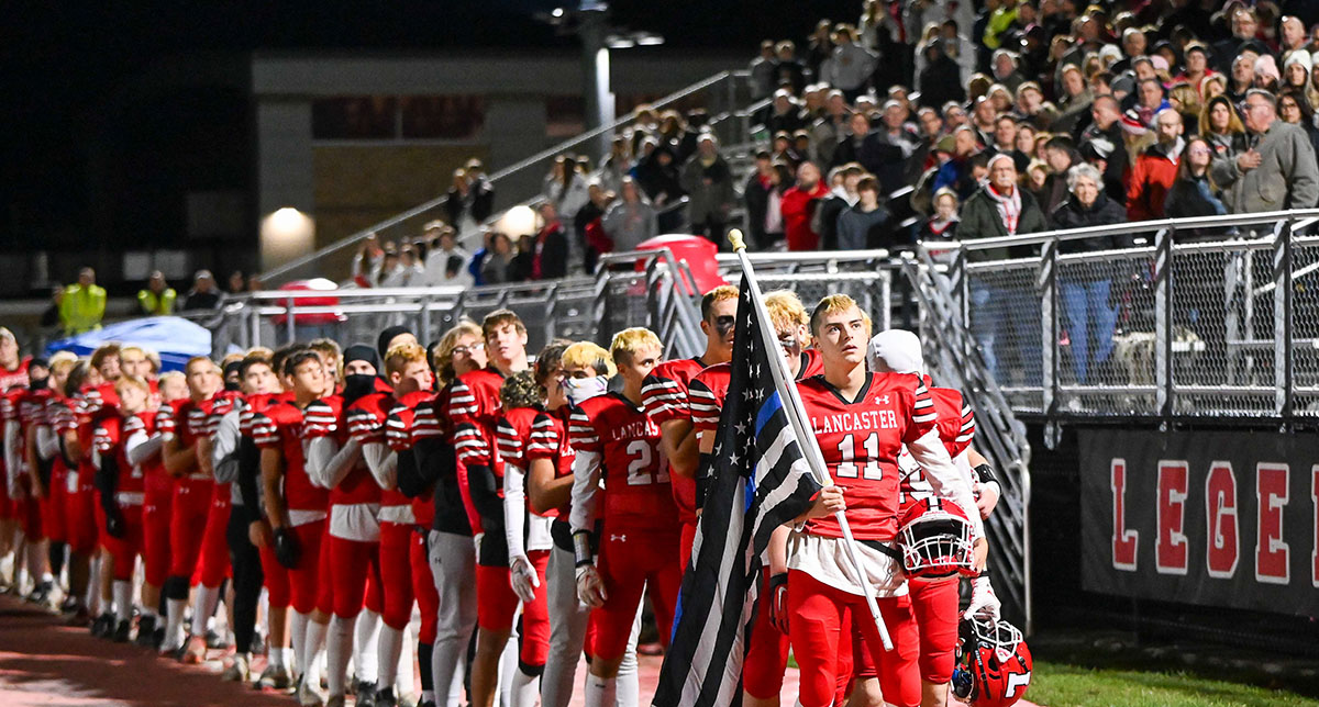 Lancaster during the national anthem