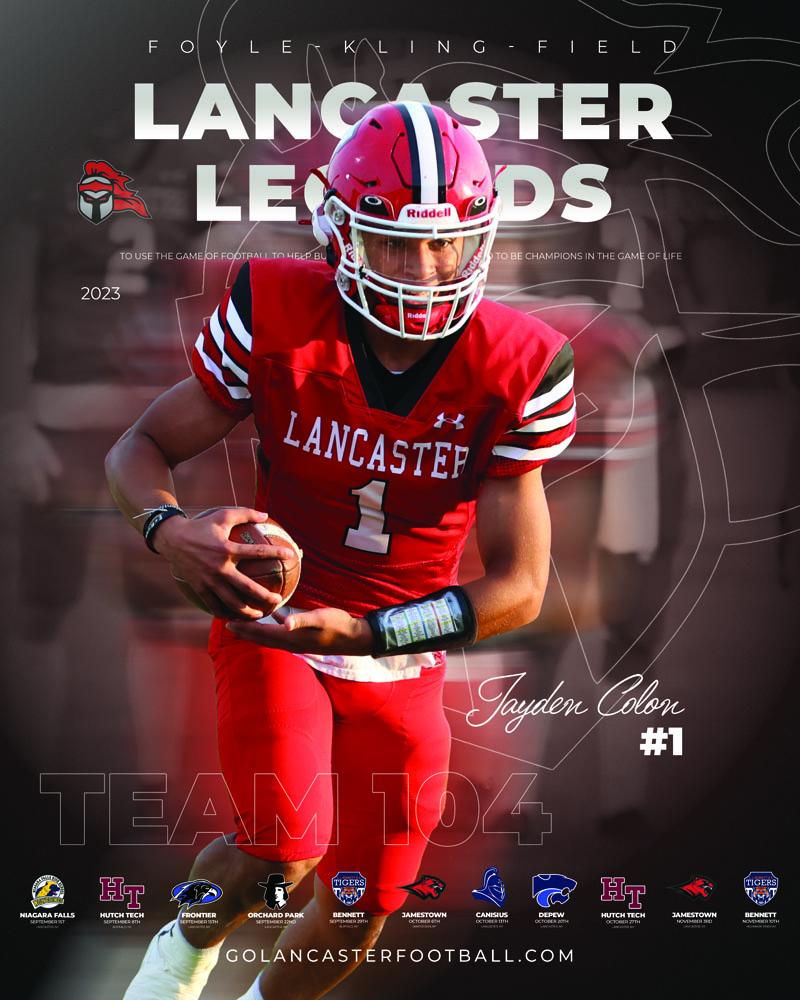 2023-Jayden Colon Lancaster Football Poster