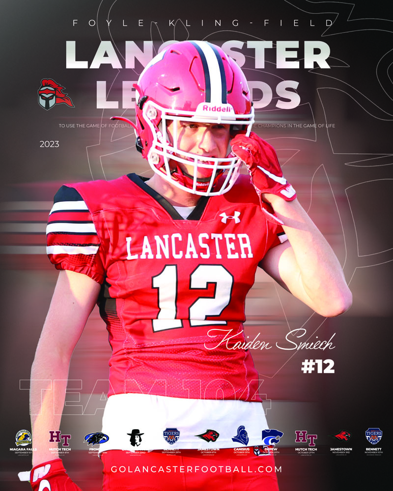 2023 Kaiden Smiech Lancaster Football Poster