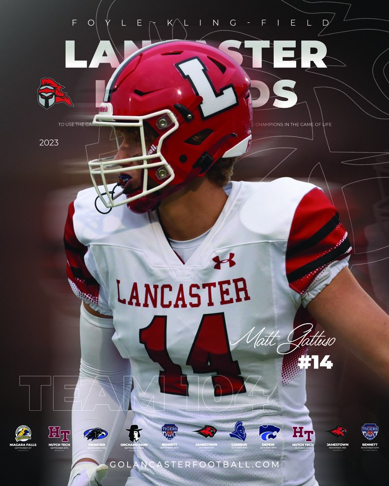 2023 Matt Gattuso Lancaster Football Poster