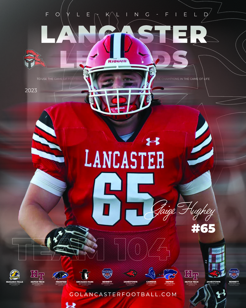 2023 Gaige Hughey Lancaster Football Poster