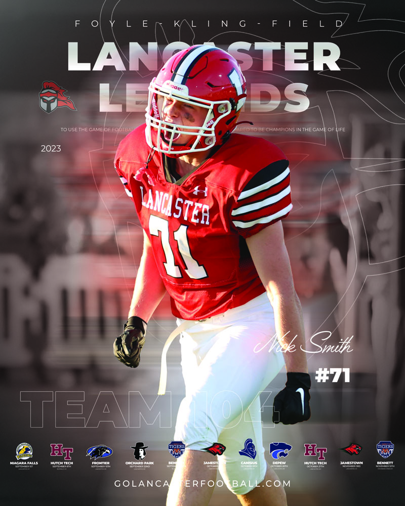 2023 Nick Smith Lancaster Football Poster