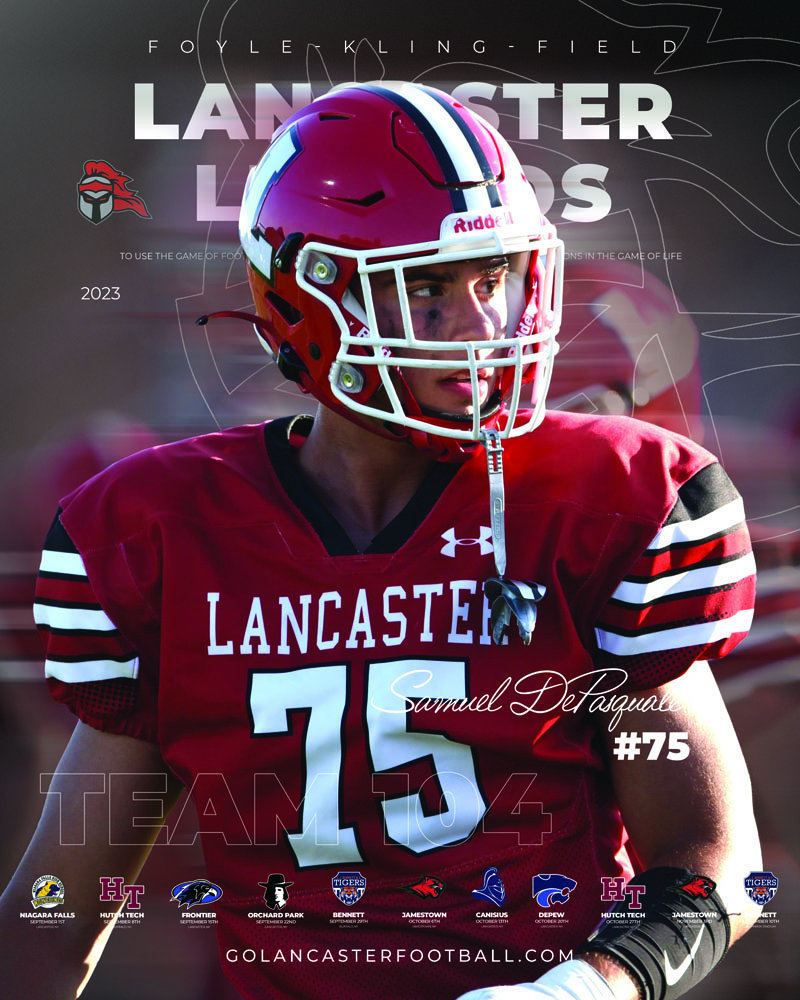 2023 Samuel DePasquale Lancaster Football Poster