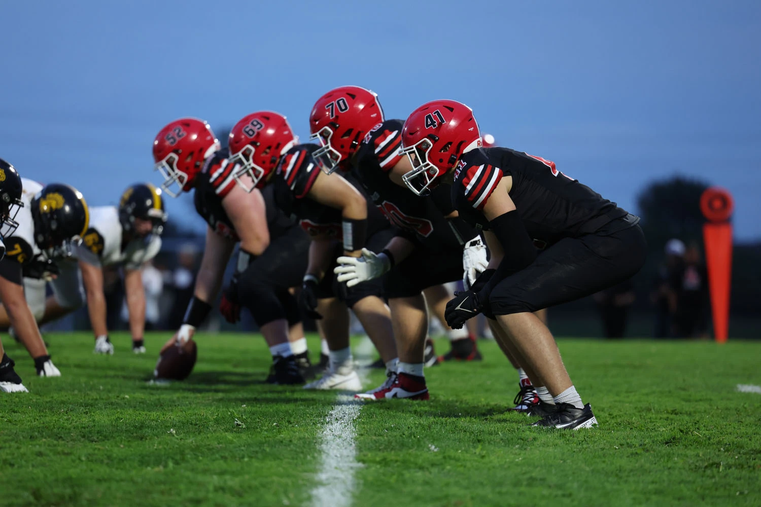 Offensive line set