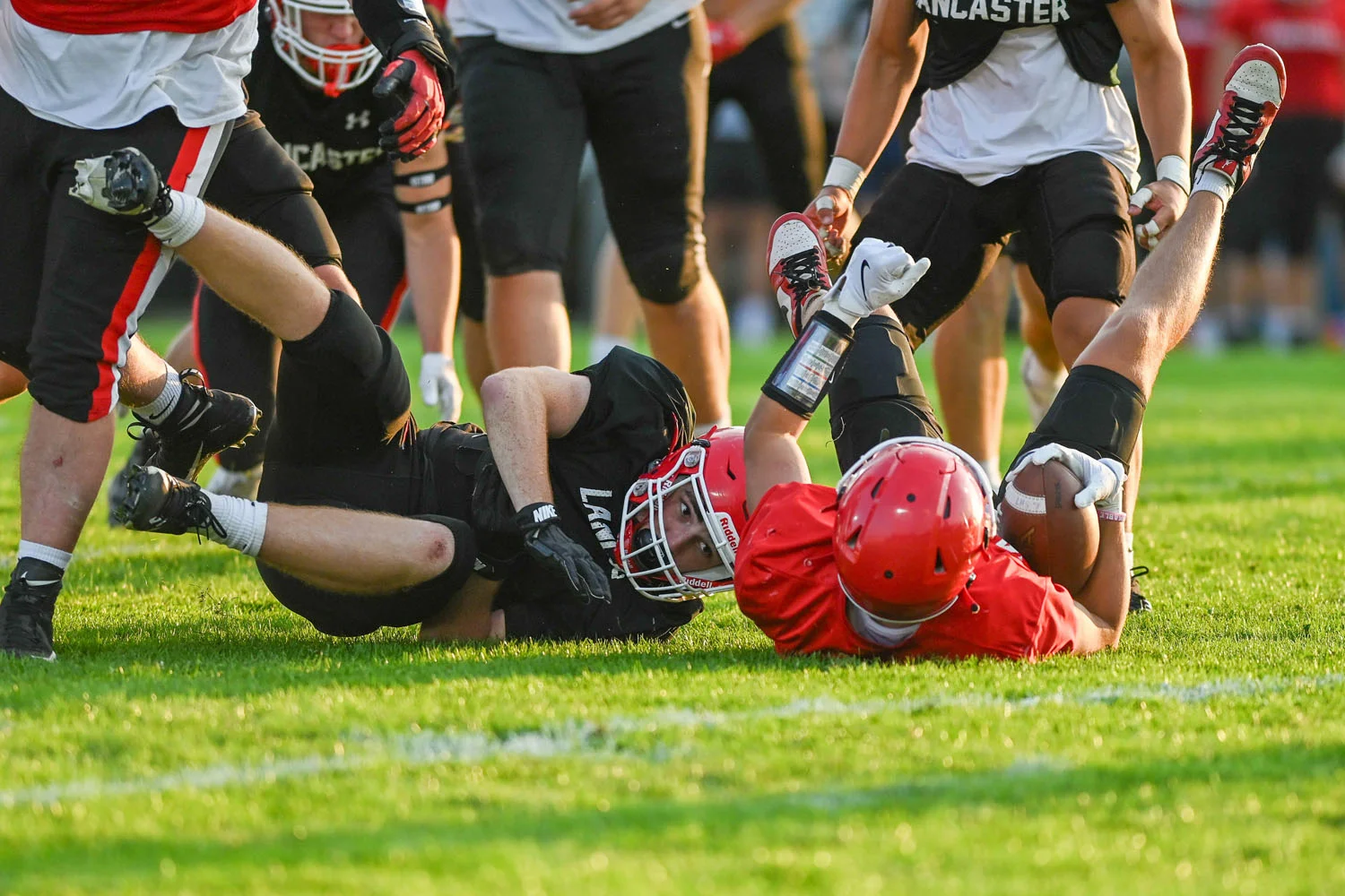 Eyeing the tackle