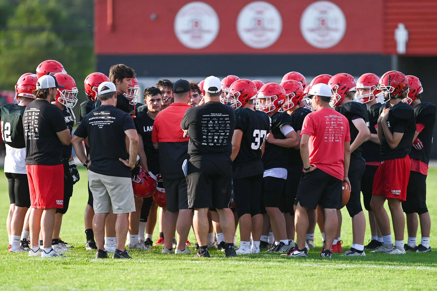 Huddle up around coach