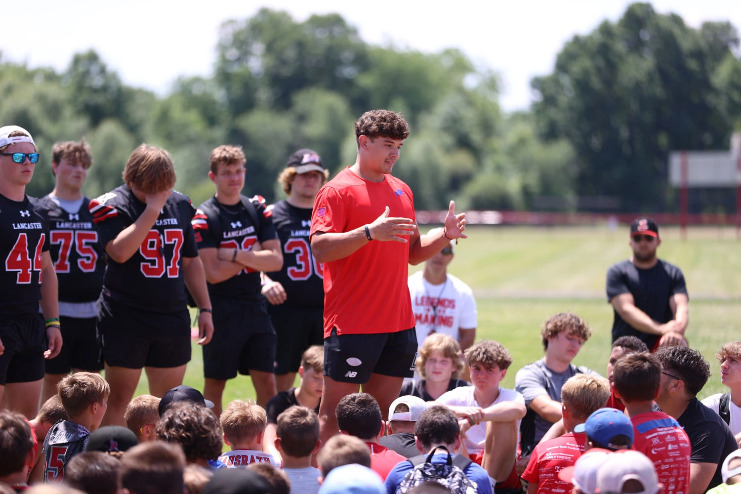 Joe Andreessen talking to the Lancaster campers