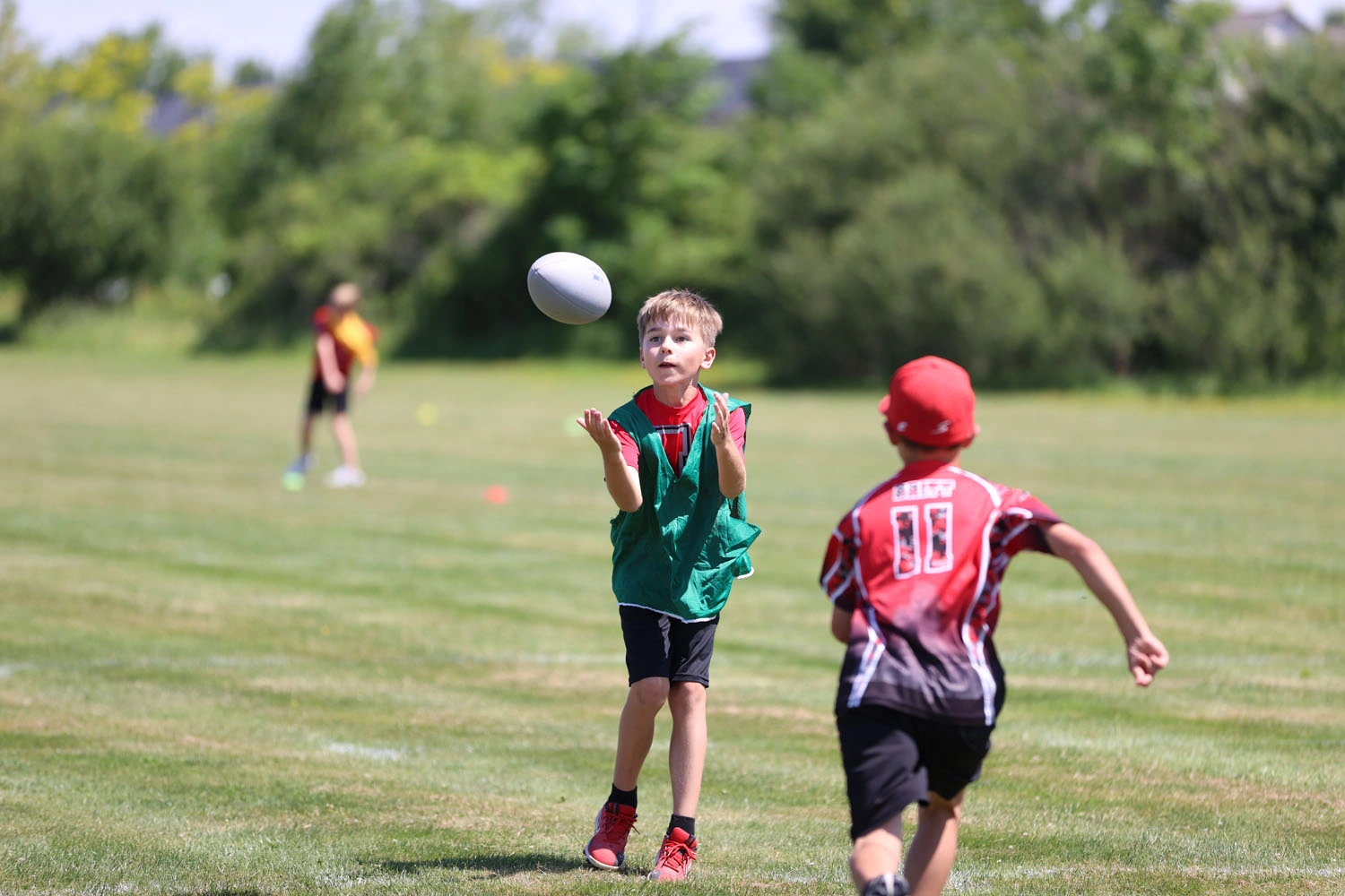 Camper focused on the catch