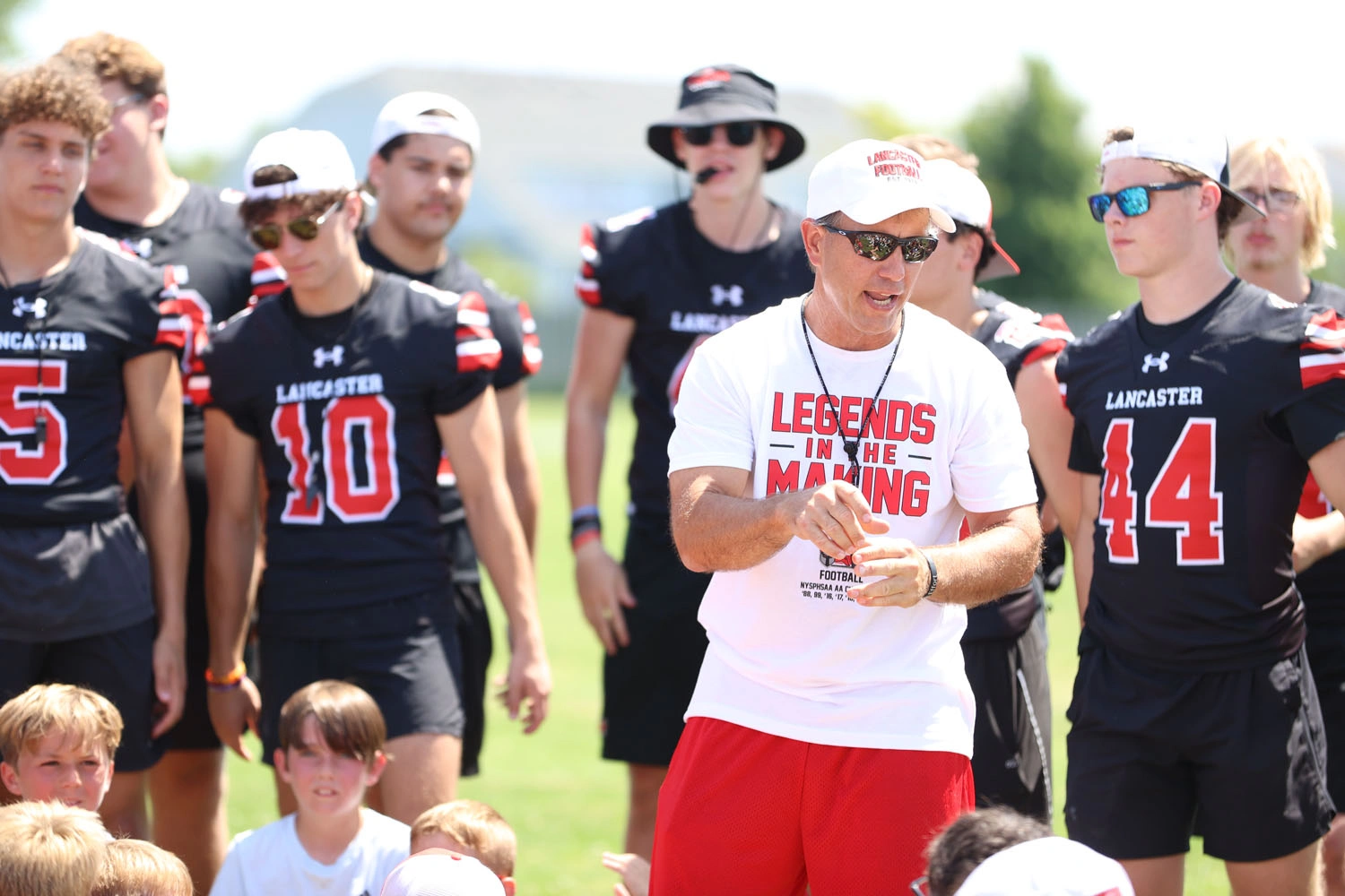 Dave Mansell talking to the campers